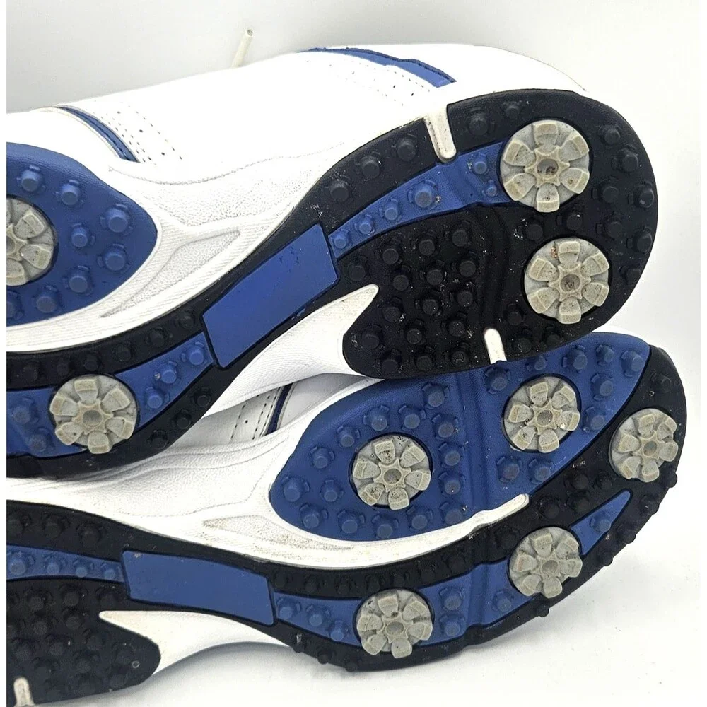 Tommy Armour Women's Golf Shoes White Blue Spikeless US 10 Leather Athletic